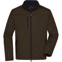 Men's Softshell Jacket - Klassische Softshelljacke im sportlichen Design aus recyceltem Polyester [Gr. XL] (Brown) (Art.-Nr. CA017145)