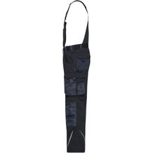 Workwear Pants with Bib - Spezialisierte Latzhose mit funktionellen Details und flexibel einstellbarem, elastischen Bund (black / carbon) (Art.-Nr. CA017398)