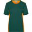 Ladies' Workwear T-Shirt - Strapazierfähiges und pflegeleichtes T-Shirt mit Kontrasteinsätzen [Gr. L] (dark-green/orange) (Art.-Nr. CA017884)