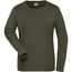 Ladies' BIO Stretch-Longsleeve Work - Langarm Shirt aus weichem Elastic-Single-Jersey [Gr. XL] (olive) (Art.-Nr. CA018449)
