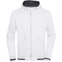 Men's Club Sweat Jacket - Sweatjacke mit Reißverschluss und Kapuze [Gr. S] (white/navy) (Art.-Nr. CA019363)