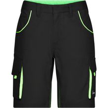 Workwear Bermudas - Funktionelle kurze Hose im sportlichen Look mit hochwertigen Details [Gr. 56] (black/lime-green) (Art.-Nr. CA019534)