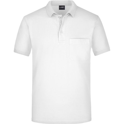 Men's Polo Pocket - Klassisches Poloshirt mit Brusttasche [Gr. S] (Art.-Nr. CA019707) - Feine Piqué-Struktur
Gekämmte, ringges...