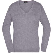 Ladies' V-Neck Pullover - Klassischer Baumwoll-Pullover [Gr. XXL] (grey-heather) (Art.-Nr. CA019895)