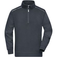 Workwear Half-Zip Sweat - Sweatshirt mit Stehkragen, Reißverschluss und Kontrastpaspel [Gr. 3XL] (carbon) (Art.-Nr. CA020134)