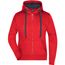 Ladies' Hooded Jacket - Premium Sweatjacke mit Bionic®-Finish [Gr. L] (red/carbon) (Art.-Nr. CA020445)