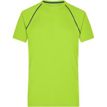 Men's Sports T-Shirt - Funktionsshirt für Fitness und Sport [Gr. L] (bright-yellow/bright-blue) (Art.-Nr. CA021455)