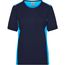 Ladies' Workwear T-Shirt - Strapazierfähiges und pflegeleichtes T-Shirt mit Kontrasteinsätzen [Gr. XXL] (navy/turquoise) (Art.-Nr. CA021806)
