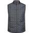 Men's Knitted Hybrid Vest - Weste im stylischen Materialmix [Gr. S] (grey-melange/anthracite-melange) (Art.-Nr. CA024014)