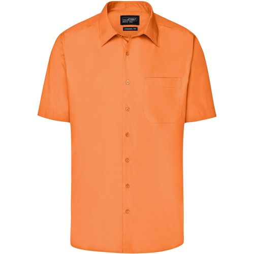 Men's Business Shirt Short-Sleeved - Klassisches Shirt aus strapazierfähigem Mischgewebe [Gr. S] (Art.-Nr. CA024019) - Pflegeleichte Popeline-Qualität mi...