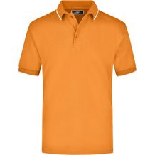Polo Tipping - Hochwertiges Piqué-Polohemd mit Kontraststreifen [Gr. S] (orange/white) (Art.-Nr. CA024249)