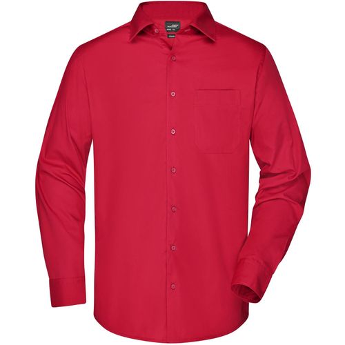 Men's Business Shirt Long-Sleeved - Klassisches Shirt aus strapazierfähigem Mischgewebe [Gr. M] (Art.-Nr. CA024582) - Pflegeleichte Popeline-Qualität mi...