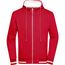 Men's Club Sweat Jacket - Sweatjacke mit Reißverschluss und Kapuze [Gr. 3XL] (red/white) (Art.-Nr. CA024695)