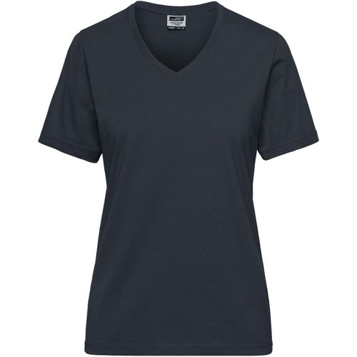 Ladies' BIO Workwear T-Shirt - Strapazierfähiges und pflegeleichtes T-Shirt [Gr. 4XL] (Art.-Nr. CA025644) - Materialmix aus gekämmter, ringgesponne...