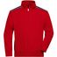 Workwear Half-Zip Sweat - Sweatshirt mit Stehkragen, Reißverschluss und Kontrasteinsätzen [Gr. 3XL] (red/navy) (Art.-Nr. CA026012)