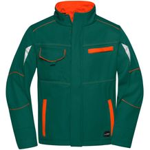 Workwear Softshell Jacket - Funktionelle Softshelljacke mit hochwertiger Ausstattung [Gr. 6XL] (dark-green/orange) (Art.-Nr. CA026491)