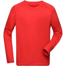 Men's Sports Shirt Long-Sleeved - Langarm Funktionsshirt aus recyceltem Polyester für Sport und Fitness [Gr. S] (bright-red) (Art.-Nr. CA026604)