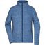 Ladies' Fleece Jacket - Fleecejacke in modischer Melange-Optik [Gr. XL] (blue-melange/navy) (Art.-Nr. CA026709)