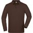 Men's Workwear Polo Pocket Longsleeve - Pflegeleichtes und strapazierfähiges Langarm Polo mit Brusttasche [Gr. 3XL] (Brown) (Art.-Nr. CA026889)