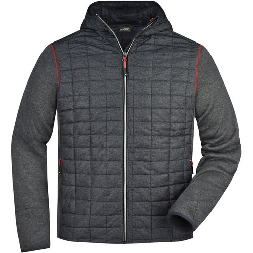 Men's Knitted Hybrid Jacket - Strickfleecejacke im stylischen Materialmix [Gr. 3XL] (Art.-Nr. CA027131) - Weiches, wärmendes, pflegeleichte...