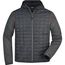 Men's Knitted Hybrid Jacket - Strickfleecejacke im stylischen Materialmix [Gr. 3XL] (grey-melange/anthracite-melange) (Art.-Nr. CA027131)