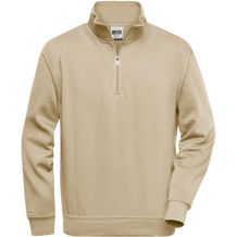 Workwear Half Zip Sweat - Sweatshirt mit Stehkragen und Reißverschluss [Gr. M] (stone) (Art.-Nr. CA027636)