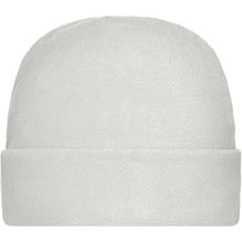 Microfleece Cap - Wärmende Fleece Mütze mit breitem Umschlag [Gr. M/L] (off-white) (Art.-Nr. CA027677)