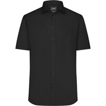 Men's Shirt Shortsleeve Micro-Twill - Klassisches Shirt in pflegeleichter Baumwollqualität [Gr. 3XL] (black) (Art.-Nr. CA027737)