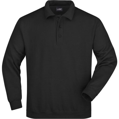 Polo-Sweat Heavy - Klassisches Komfort Polo-Sweatshirt [Gr. XL] (Art.-Nr. CA028397) - Hochwertige Sweat-Qualität mit angeraut...