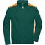 Men's Workwear Sweat Jacket - Sweatjacke mit Stehkragen und Kontrasteinsätzen [Gr. XXL] (dark-green/orange) (Art.-Nr. CA028668)