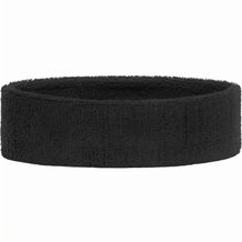 Terry Headband - Frottee Stirnband für Sport und Freizeit (black) (Art.-Nr. CA028843)