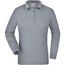 Ladies' Workwear Polo Pocket Longsleeve - Pflegeleichtes und strapazierfähiges Langarm Polo mit Brusttasche [Gr. XS] (grey-heather) (Art.-Nr. CA029207)