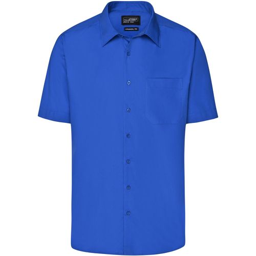 Men's Business Shirt Short-Sleeved - Klassisches Shirt aus strapazierfähigem Mischgewebe [Gr. XL] (Art.-Nr. CA029444) - Pflegeleichte Popeline-Qualität mi...