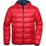 Men's Down Jacket - Ultraleichte Daunenjacke mit Kapuze in sportlichem Style [Gr. XL] (red/navy) (Art.-Nr. CA029816)