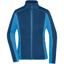 Ladies' Structure Fleece Jacket - Stretchfleecejacke im sportlichen Look [Gr. L] (navy/bright-blue) (Art.-Nr. CA030642)