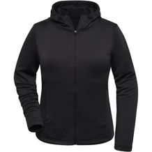 Ladies' Sports Zip Hoody - Modische Kapuzenjacke aus 100% recyceltem Polyester für Sport und Freizeit [Gr. S] (black) (Art.-Nr. CA032888)