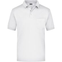 Polo-Piqué Pocket - Klassisches Piqué-Polohemd mit Brusttasche [Gr. 3XL] (white) (Art.-Nr. CA033233)