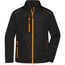 Men's Hybrid Jacket - Softshelljacke im attraktiven Materialmix [Gr. XL] (black/neon-orange) (Art.-Nr. CA034940)