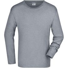 Men's Long-Sleeved Medium - Langarm T-Shirt aus Single Jersey [Gr. 3XL] (grey-heather) (Art.-Nr. CA035609)