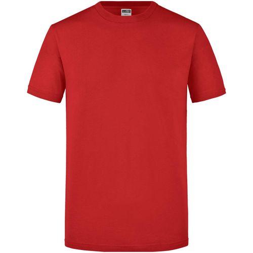 Men's Slim Fit-T - Figurbetontes Rundhals-T-Shirt [Gr. XL] (Art.-Nr. CA036596) - Einlaufvorbehandelter Single Jersey...