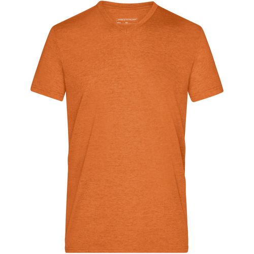 Men's Heather T-Shirt - Modisches T-Shirt mit V-Ausschnitt [Gr. 3XL] (Art.-Nr. CA037685) - Hochwertige Melange Single Jersey...
