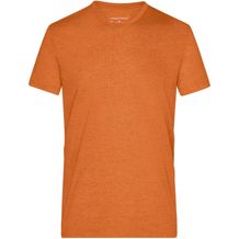 Men's Heather T-Shirt - Modisches T-Shirt mit V-Ausschnitt [Gr. 3XL] (orange-melange) (Art.-Nr. CA037685)