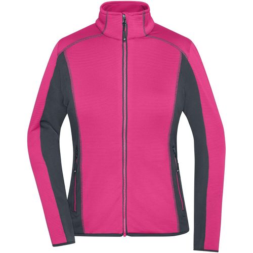 Ladies' Structure Fleece Jacket - Stretchfleecejacke im sportlichen Look [Gr. L] (Art.-Nr. CA038473) - Angenehm weiche, bi-elastische, pflegele...