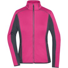 Ladies' Structure Fleece Jacket - Stretchfleecejacke im sportlichen Look [Gr. L] (pink/carbon) (Art.-Nr. CA038473)