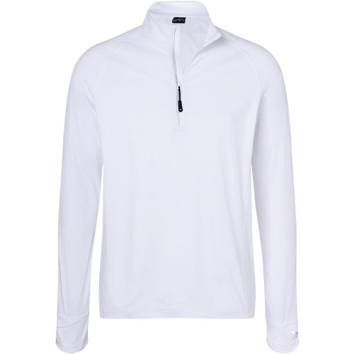 Men's Sports Shirt Half-Zip - Langarm-Shirt mit Reißverschluss für Sport und Freizeit [Gr. 3XL] (Art.-Nr. CA041056) - Angenehm weiche, wärmende, bi-elastisch...