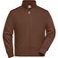 Workwear Sweat Jacket - Sweatjacke mit Stehkragen und Reißverschluss [Gr. XS] (Brown) (Art.-Nr. CA041665)