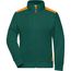 Ladies' Workwear Sweat Jacket - Sweatjacke mit Stehkragen und Kontrasteinsätzen [Gr. L] (dark-green/orange) (Art.-Nr. CA041806)