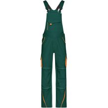 Workwear Pants with Bib - Funktionelle Latzhose im sportlichen Look mit hochwertigen Details [Gr. 42] (dark-green/orange) (Art.-Nr. CA042280)