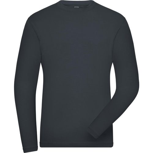 Men's BIO Stretch-Longsleeve Work - Langarm Shirt aus weichem Elastic-Single-Jersey [Gr. 3XL] (Art.-Nr. CA042304) - Gekämmte, ringgesponnene BIO-Baumwolle,...