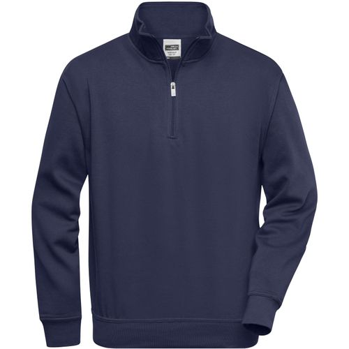 Workwear Half Zip Sweat - Sweatshirt mit Stehkragen und Reißverschluss [Gr. L] (Art.-Nr. CA042999) - Strapazierfähige pflegeleichte Baumwoll...